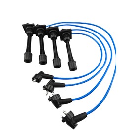 High Performance Racing Spark Plug Wires Compatible with Prizm Celica Corolla Paseo 1.5L 1.6L 1.8L 5EFE 4AFE 7AFE L4 Gas 1992-1997 Blue