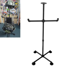 Body Armor Stand Iron Armor Stand Weighted Vest Stand Tactical Gear Stand Helmet Vest Display Rack Military Gear Holder for Police and Duty Gear Rack - Securely Store and Display Your Tactical Vest