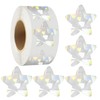 Silver Star Stickers,1 inch Holographic Star Stickers Roll for Kids