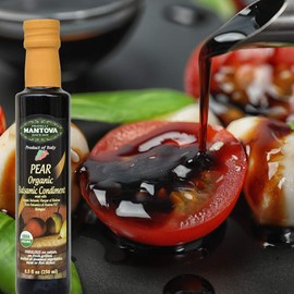 Mantova Organic Balsamic Vinegar, Pear, 8.5 Ounce