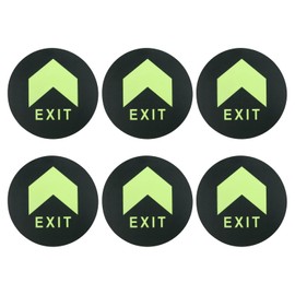PATIKIL Glowing Exit Sign Sticker, 24 Pack Directional Adhesive Removable Floor Decal for Floor Wall Marking, Green