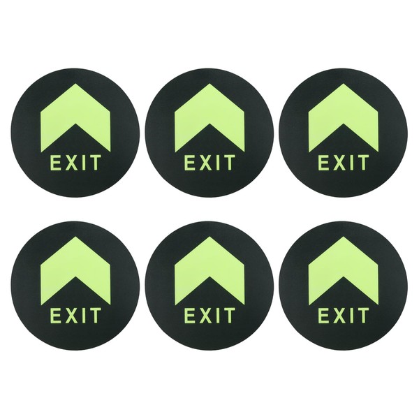 PATIKIL Glowing Exit Sign Sticker, 24 Pack Directional Adhesive Removable