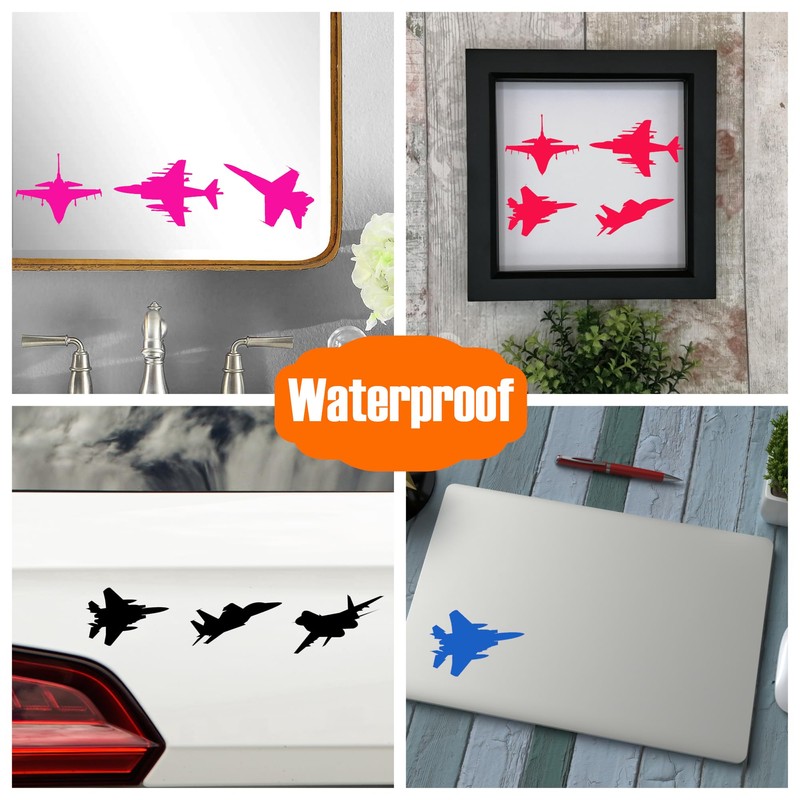 Fighter Jet Aircraft 6 Sticker Pack Light Switch Sticker -