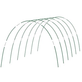 PHYEX Garden Hoops Greenhouse Hoops for Row Covers & Raised Beds, Rust-Free Fiberglass Frame, DIY Adjustable Garden Tunnel with Clips for Plant Covers, Netting, & Frost Protection, 30pcs