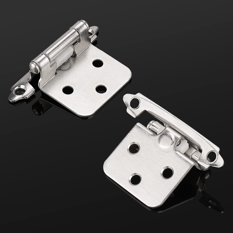 knobelite Satin Nickel Cabinet Hinges for Kitchen Cabinets Doors, 30