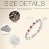 Vemhel Sterling Silver Stackable Rings Created Ruby Eternity Bands Women
