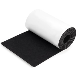 Felt Furniture Pads, 40x5 Inch Widened Felt Roll with Adhesive Backing, Non Slip Black Flocking Strips for Protecting Hardwood Floors Chair Wall