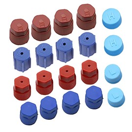 20Pcs/Set R134a/R12 13mm & 13.5mm & 14mm & 16mm &17 & 17.5mm Air Conditioning Service AC System Charging Port Caps (4Pcs for each type)