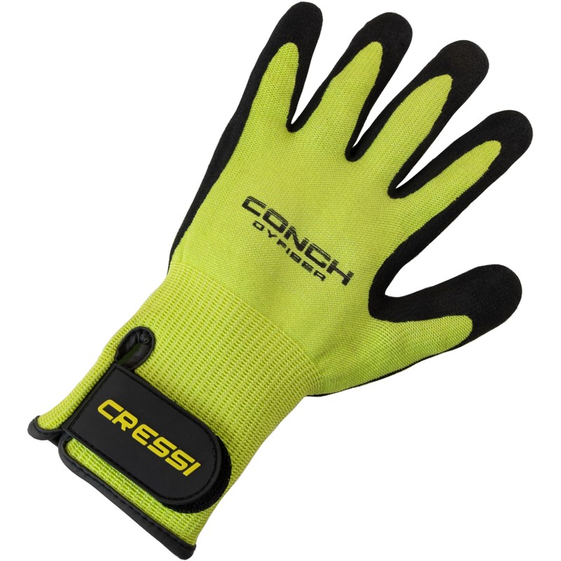Cressi Conch Dyfiber Gloves, Lime, S