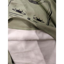 Japanese Anime Lucky Cat Graphic Crewneck Sweatshirts Green Couples Dandadan Merch