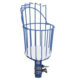 Aramox Fruit Picker Basket, Fruit Picker Basket Detachable Fruit Picker Tool Fruit Harvester Attachment for 3cm Diameter Pipe (Blue)
