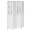 Solid White Wood Paulownia 4-Panel Screen & Room Divider Model