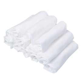 MOMSMENU Baby Gauze Handkerchief, 2-Layer, Cotton, Plain, 12 Pieces, 9.8 x 9.8 inches (25 x 25 cm)