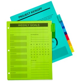 Avery Dividers for 3 Ring Binders, 8-Tab Plastic Binder Dividers, Insertable Big Tabs, Multicolor (3 Sets of 11901)