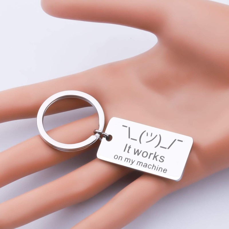 UJIMS Computer Programmer Gift Funny Computer Keychain It Works On