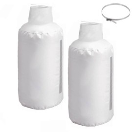 2PCS 30 Micron Dust Collector Bag with Clamp, 4'' Universal Vacuum Filter Bag for Table Saw, Planer, Woodworking Tools - Fits DEWALT DW735, DW734, Grizzly, Delta, Shop Fox, Rockler