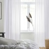 Voile Curtains in Linen Look, Transparent for Living Room, Bedroom,