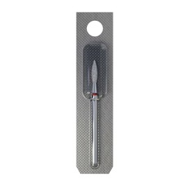 Staleks Pro - Diamond Bit - Flame (Red Ring) I Attachment for Nail Cutter I Bits for Apparative Manicure and Pedicure I Grinding Attachment for Electric Grinders I Nail Drill Bit (FA10R023/10)