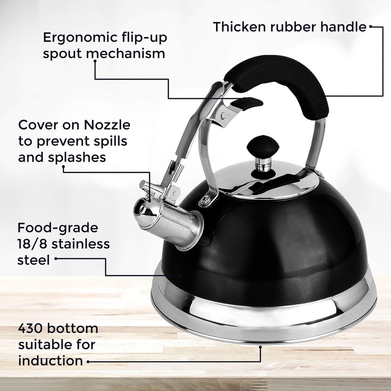 UNIWARE 2.7 LT Heavy Duty Stainless Steel Metallic Blue Whistling