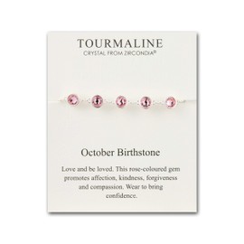 Philip Jones October Birthstone Bracelet Created with Tourmaline Zircondia® Crystals