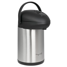 MegaChef 3 Quart Stainless Steel Vacuum Body Pump Cap Air Pot