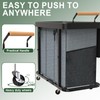 230L (60 Gal) Extra Large Fashion Laundry Sorter 3 Section