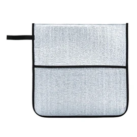 Como Life Sun Shade (For Steering Wheel) Car Steering Wheel High Temperature Prevention Cover Discoloration Protection Sun Protection Silver Easy Installation, Just Put On Folding, Storage, Space