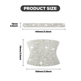 Flaconi Car Door Handle Protection, Door Handle Protection Car, Car Accessories Glitter, Protection Sticker for Car Door Handles, Glitter Car Accessories, Suitable for Most Car Models, Door Handle