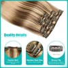 SURNEL Hair Extensions Clip in Balayage Ombre Color 10 Fading