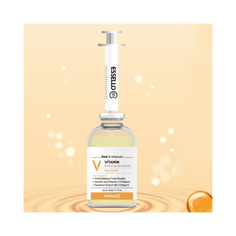 Essello Real Gold Glowing Ampoule 60ml Hyaluronic Ampoule Sample Random