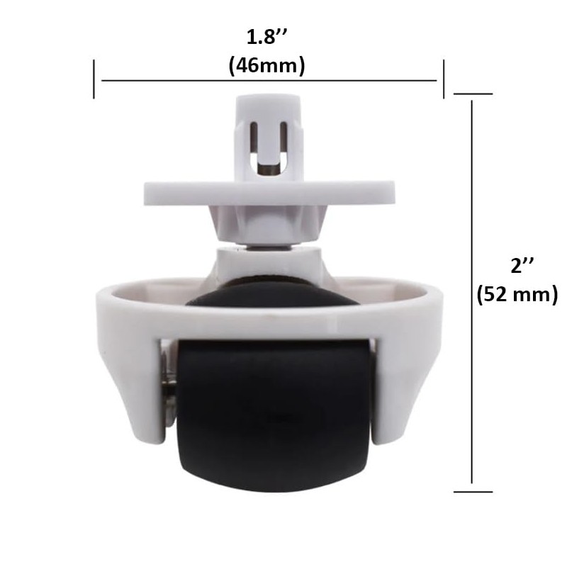 WYZBEN 2-Pack Front Casters Wheels Replacement Compatible with Roborock S4,