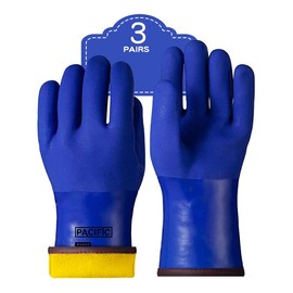 PACIFIC PPE 3 Pairs Thermal Insulated Freezer Gloves for Men and Women, Cold Weather, Chemical & Oil Resistant, Chemical Resistant Gloves, X-Large