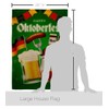 Breeze Decor Oktoberfest Beer Burlap House Flag Set Beverages Happy