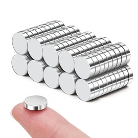 100pcs 6×2mm Mini Round Magnets for Nail Clippers, Measuring Artificial Nail Length, Multi-Use Cat Eye Nail Design Tools, Neodymium Magnet for Fridge Magnets, Crafts, Office Supplies