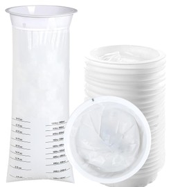 Pack of 20 Burp Bags with Mouthpiece, Breaking Bag with Ring, Disposable Bag, Poop Bags, Opaque, High Capacity Breaking Bag