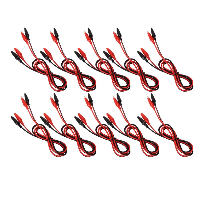 10Pcs Electrical Alligator Clip Dual Ended Alligator Clamps Test Leads