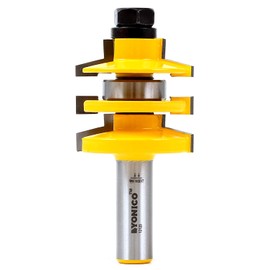 YONICO Stile and Rail Router Bit Set Cabinet - Stacked Carbide Cabinet Door Router Bits 1/2 Shank- Bevel Router Bit Design, 12123 (1 PC)