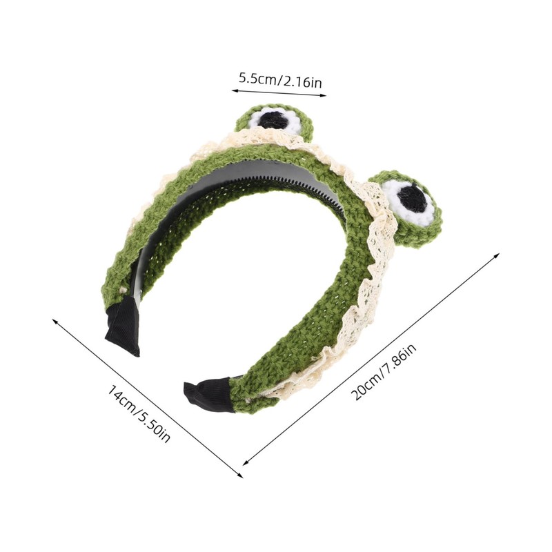 SAFIGLE Cute Frog Eye Headband for Women Soft Knitted Spa