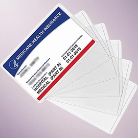 Medicare Card Protector Sleeve, 10pcs/pack Durable Medicare Card Protector, Business Card Holder for Home Office