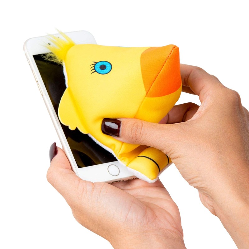 Plusheez Handyhalter 2-in-1-Telefonständer mit Mikrofasertuch Bildschirmreiniger Universeller Telefonständer für Kinder,