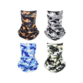 Imported Ice Silk Ear-Loop UV Protection Face Mask - Sun Shield for Golf, Cycling, Running 157114 Mask/Dark Gray Camouflage 50ea