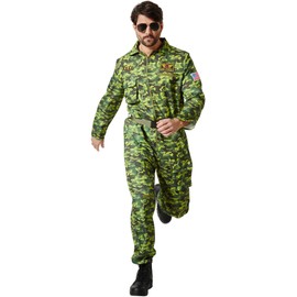 dressforfun Men's Costume Air Force Pilot Camouflage – L