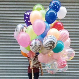 SPICE OF LIFE PB12MM Assorted Balloons, KNOT & BOW, Mystery Box, Boxed, Pack of 12