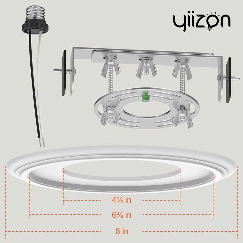 YIIZON Recessed to Pendant Light Converter Kit - 6 Inch