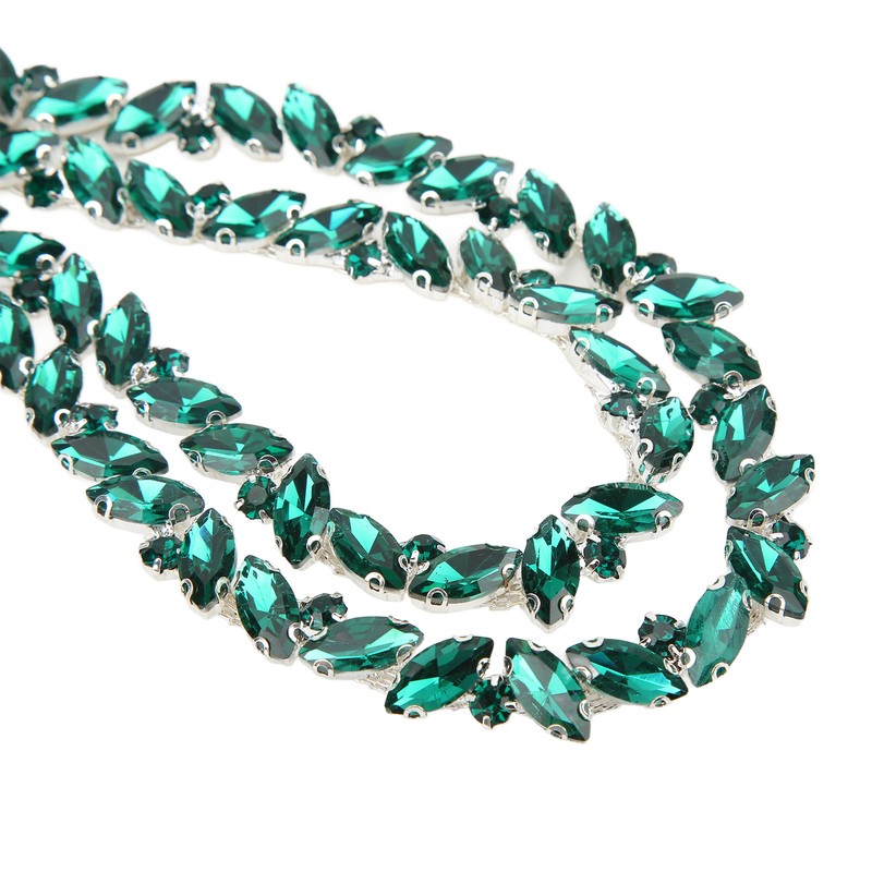 Glass Claw Chain High Hardness Color Single Row Rhinestone Strips