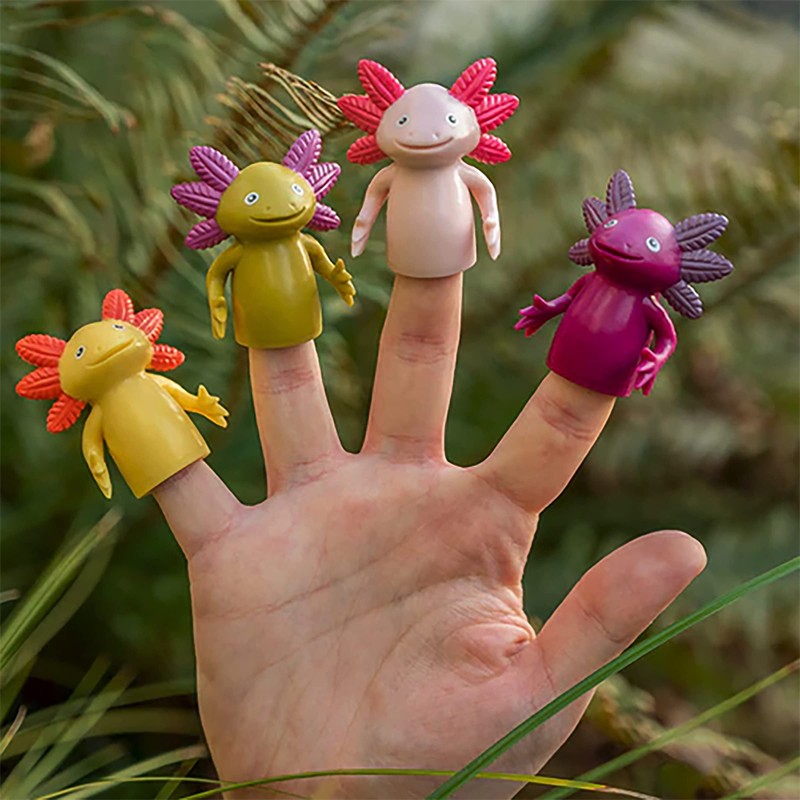 Mcphee Finger Axolotls Set of 4 Axolotl Finger Puppets
