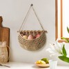 Hanging Fruit Basket, Potato and Onion Storage, Handmade Woven Jute