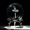 HDCRYSTALGIFTS 3D Laser Engraved Ballerina Dancing Crystal Ball Paperweight Elegant
