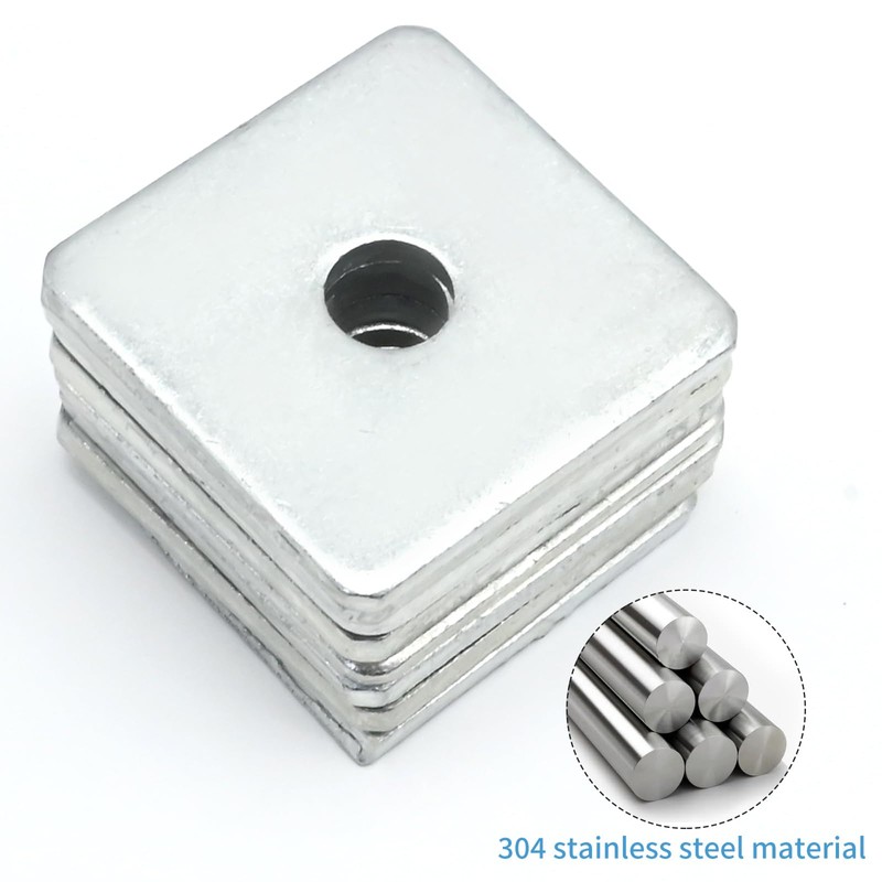 LIDSCURA 50 Packs 304 Stainless Steel Squares Washer Heavy Duty