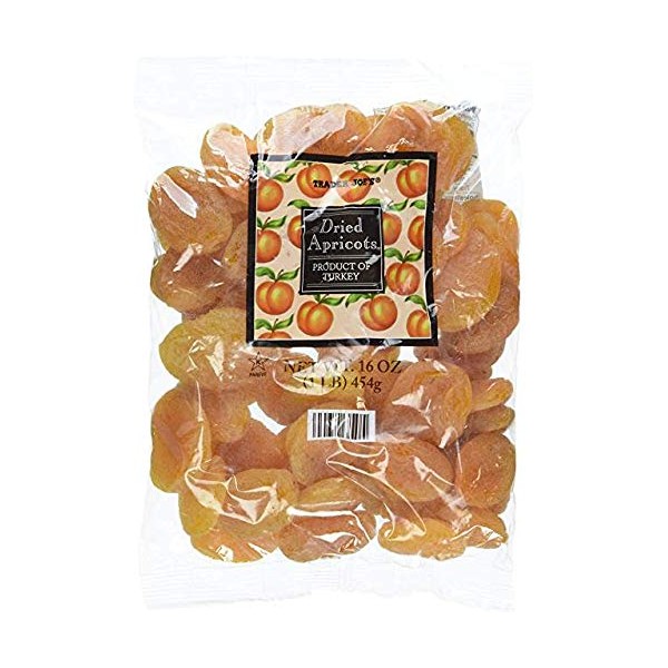 Trader Joe's Dried Apricots Product of Turkey 16 oz (Pack of 3)